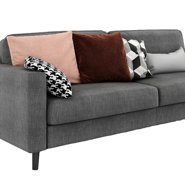 Foshan High-End Two-Seater Fabric Sofa with Memory Foam for Small Apartments Nordic Style for Dining and Hotel Use