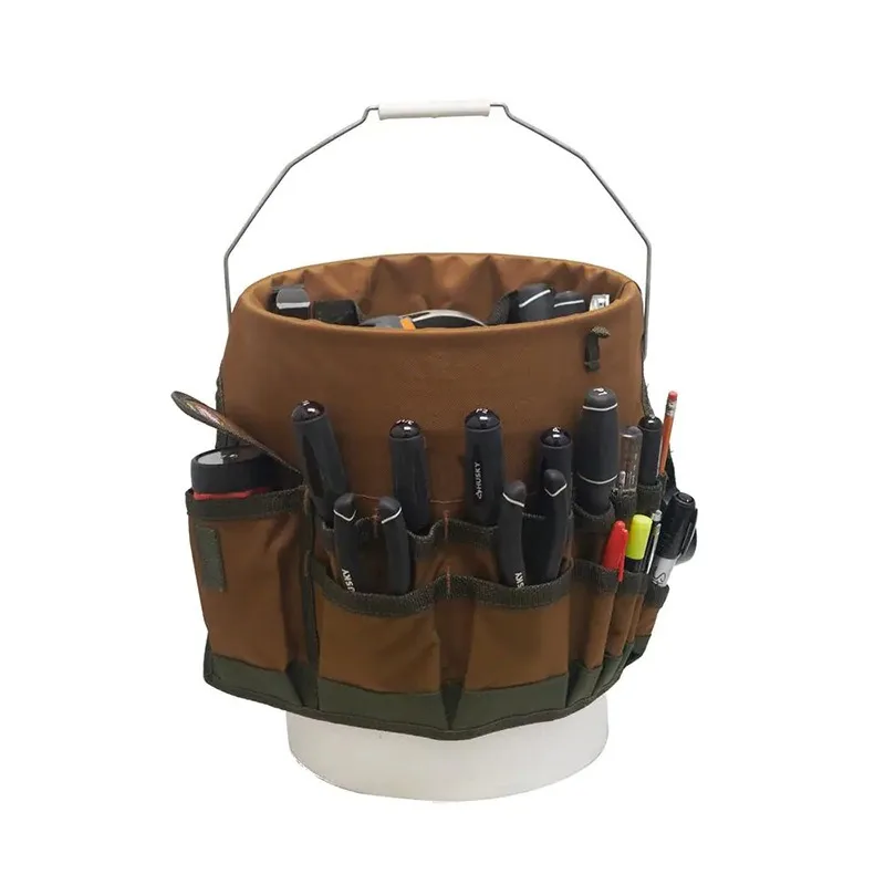 Multi-Purpose Hardware Tool Storage Bag Portable 5 Gallon Rolling Heavy Duty Durable Gardening Tools Holder Buckets Bag
