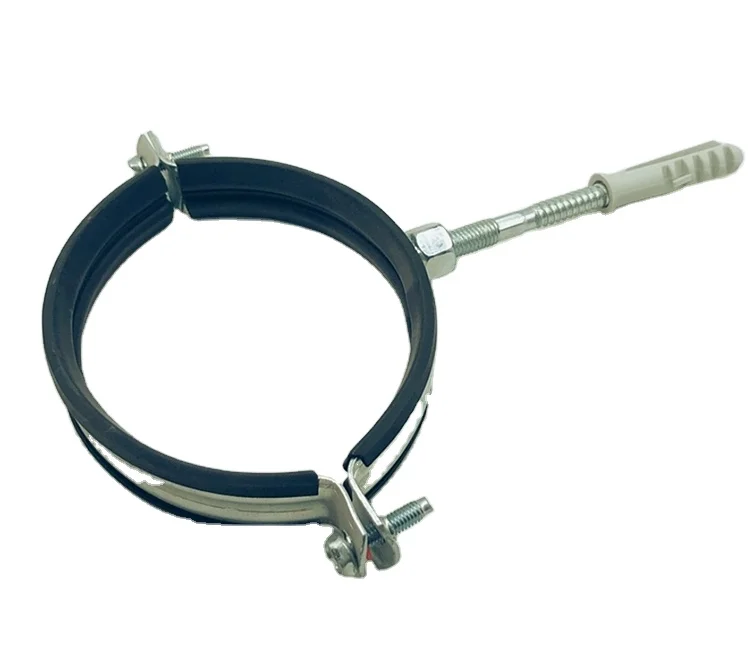Hot Selling With Rubber Carbon Steel M8+M10 Metal Pipe Clamp Pipe Hanger for Water Pipe