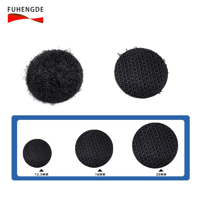 High Quality 20mm Diameter Hook and Loop Dots Strong Sticky Back Coins Self Adhesive Tapes for Home Glassroom At Good Price