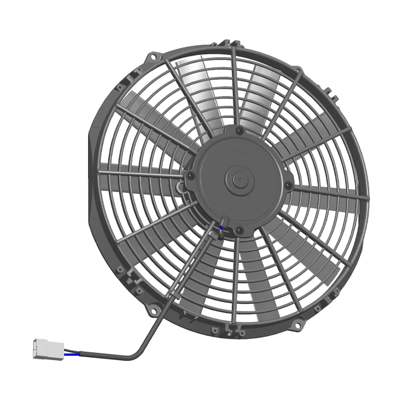 VA10-AP9C-25A Universal Refrigerated Bus New Energy Bus Light Truck DC Condenser Cooling Fan 9inch Carbon Waterproof  for spal