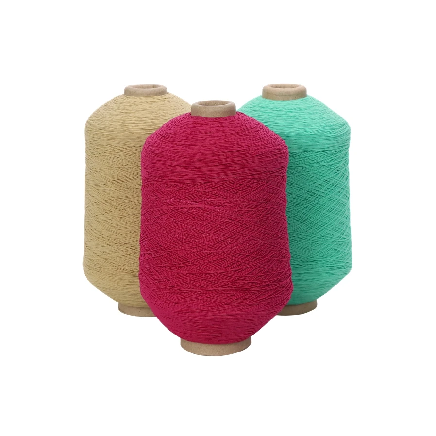 1007575 lycra spandex rubber covered knitting yarn for hand knitting