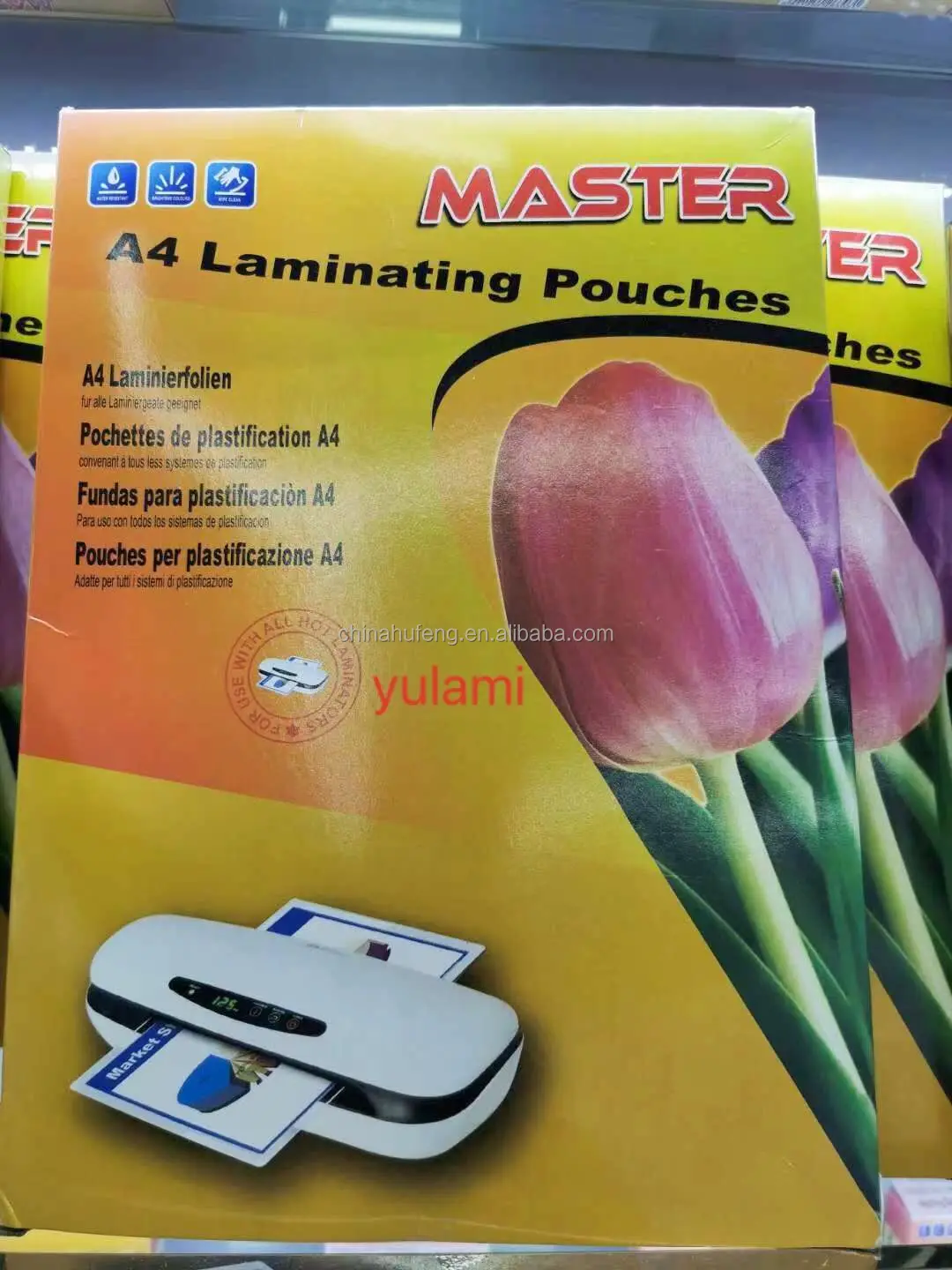 A4 laminating pouch film lamination pouches sheets foil /laminiertaschen/polaseal/plastificacao/encuadernadoras/termolaminadora/