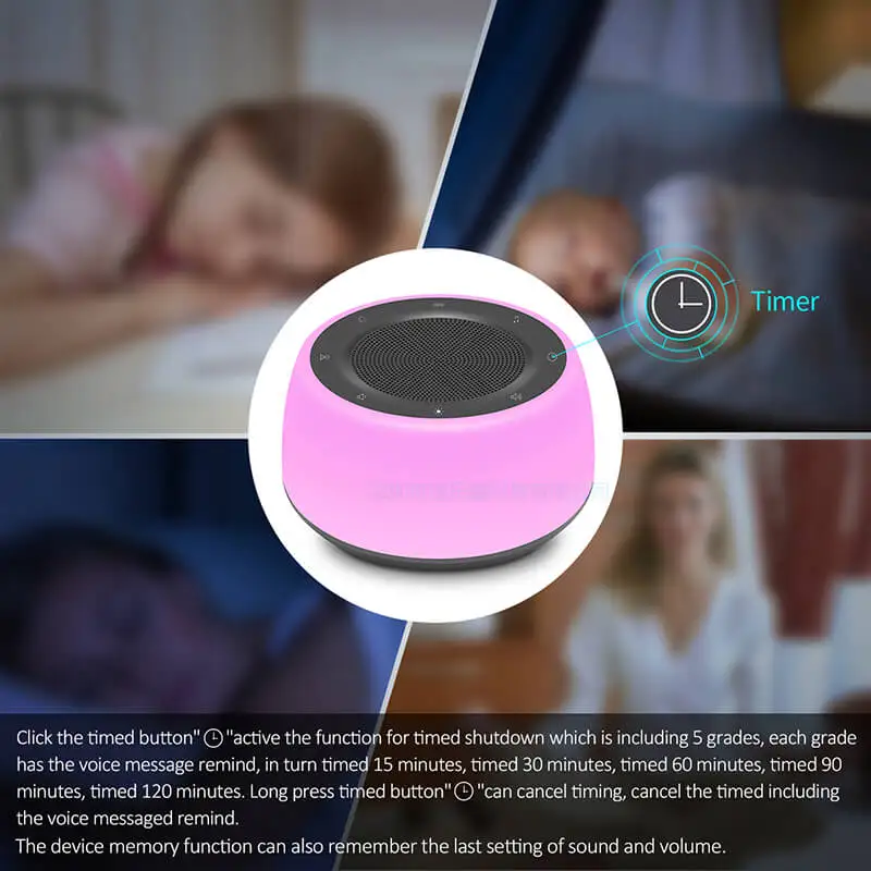  2021 Лучшая Детская кроватка Snooz Snooze устройство с белым шумом и естественным звуком светодиодная Ночная