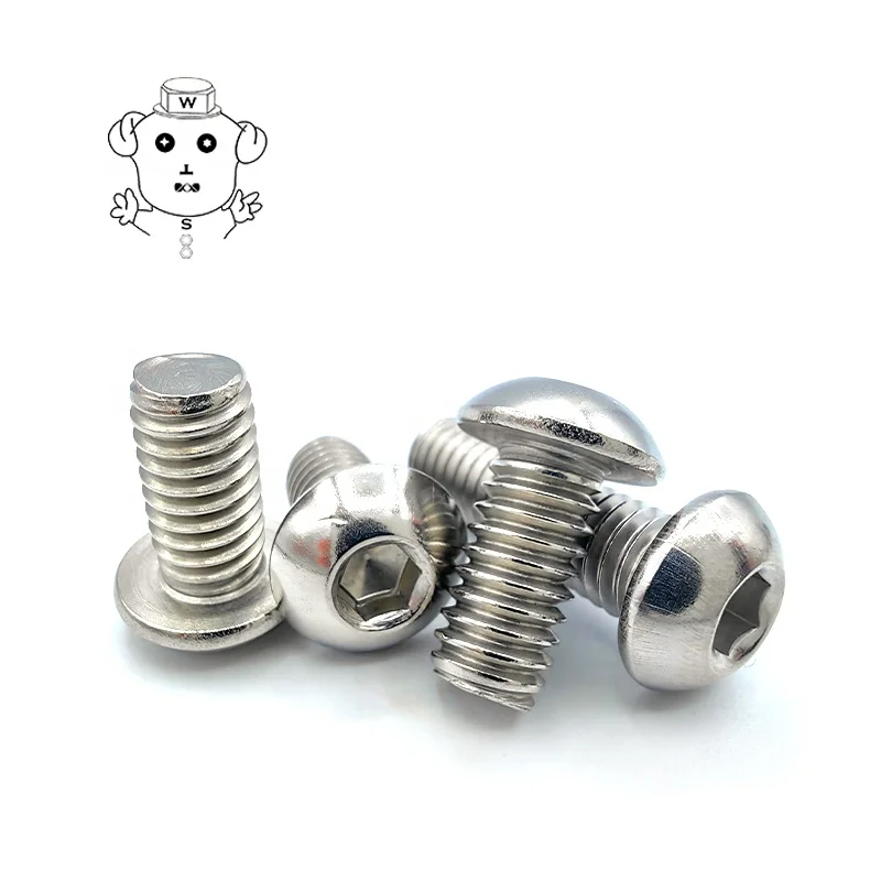 ANSI/ASME B18.3BT из нержавеющей стали 304 316 с шестигранной головкой Винты с кнопочной головкой 2 #-56