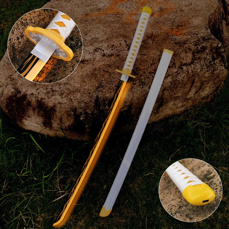 Tytopone Japanese Demon slayer Sword Katana Cosplay Props Luminous Katana Wholesale ABS Light Saber Lightsaber Katana