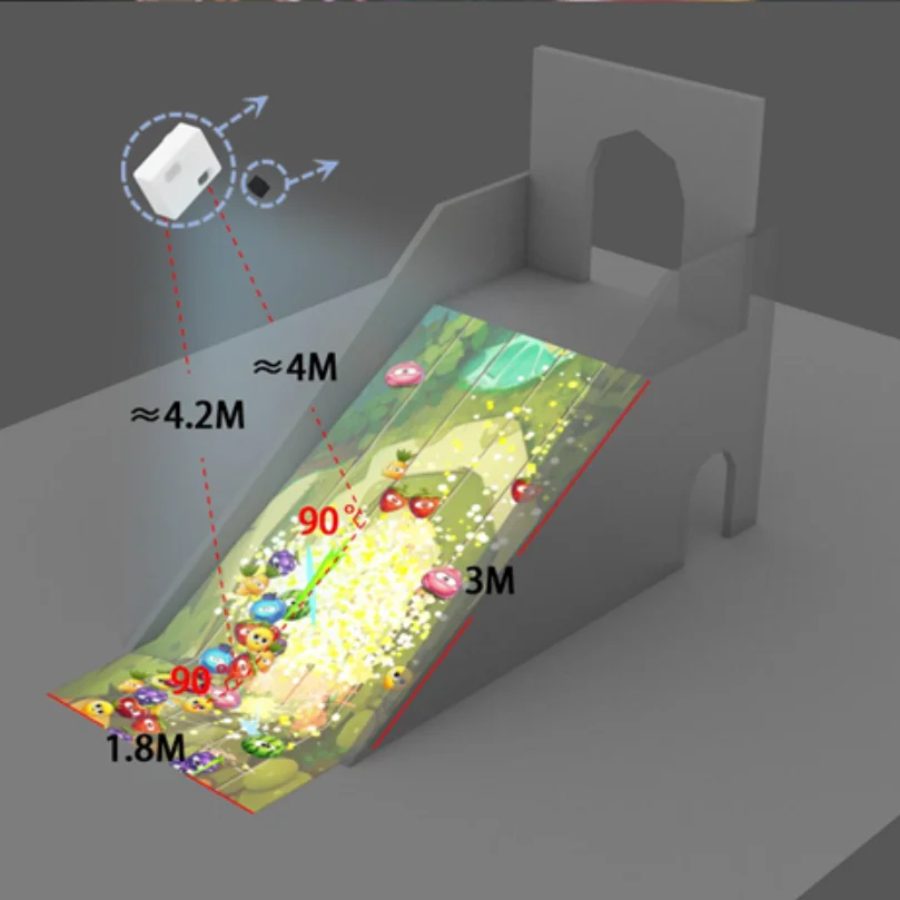 New Interactive Floor Projection Magic Slide Games 3D Indoor Playground AR Holographic Immersive Restaurant For Kids