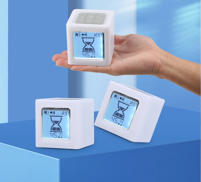 Students Small Cooking Digital Timer Lcd Screen Kitchen Countdown Cube Timer