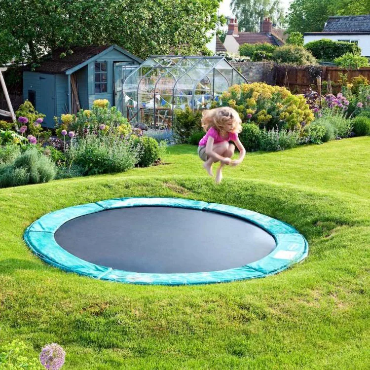 10 футов до 16 футов уличный встроенный Батут Большой Круглый встроенный батут