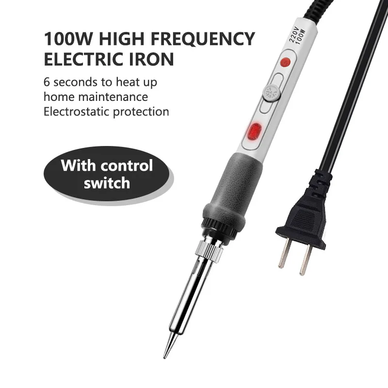 Adjustable temperature electric soldering iron solder rework station Fast hot solder hot nib repair tool 100W