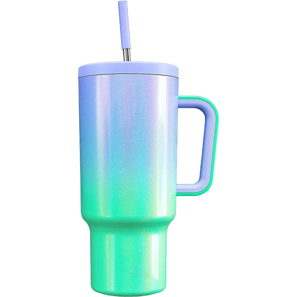 Custom 40oz Adventure Tumbler with Handle 40 oz 304 Stainless Steel Vacuum Insulated Travel Coffee Tumbler Cup