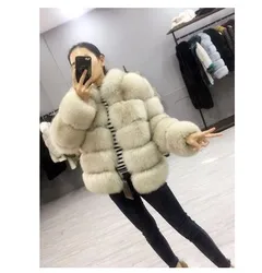 New Arrival Full Pelt Genuine Sheepskin Leather Fur Jacket Real Fox Fur Coat For Women