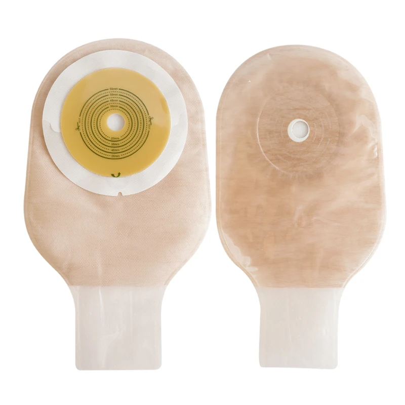 CE certificate approved reusable colostomy bags one piece ostomy pouch clip closure
