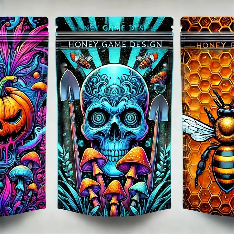 Plastic Aluminum Foil Ziplock Stand up Pouch Food Packaging Custom Printed Mylar Bag for Edible Gummy