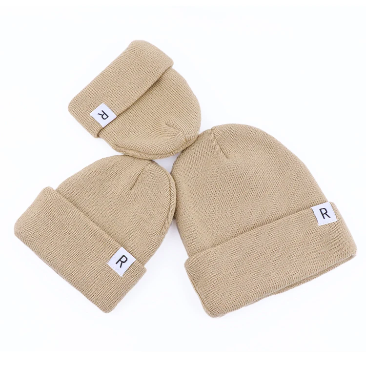 2023 новый дизайн, мягкая зимняя шапка с манжетой, шапочка для часов, набор шапок для родителей и детей