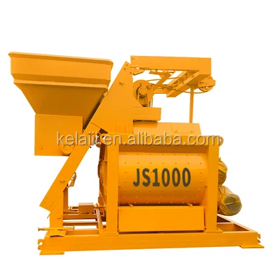 JS1000 concrete mixer machine hydraulic self-loading automatic concrete ce machine self-loading automatic concrete cement mixer