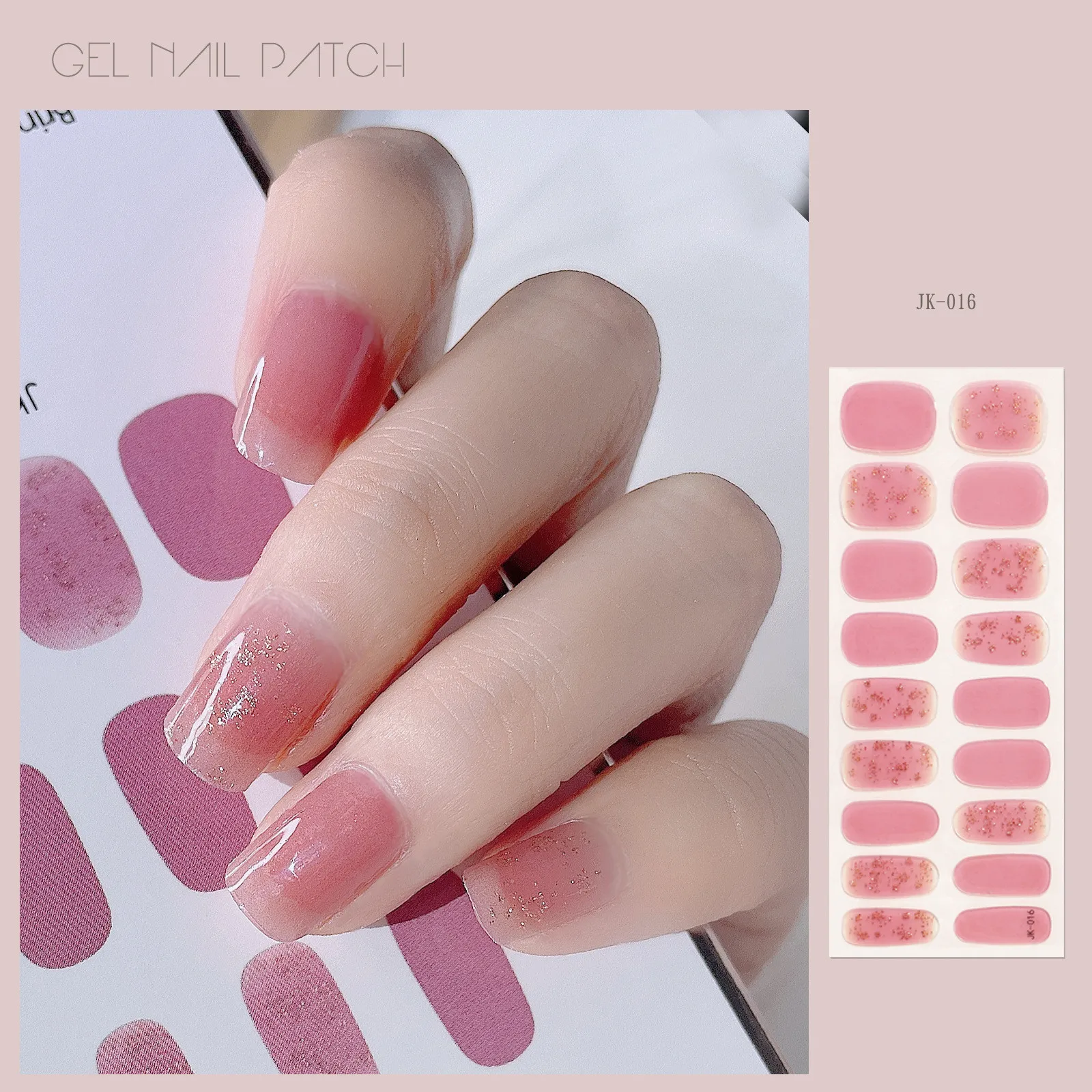 Wholesale 10 Design 25Pcs/Box Nail Colorful Flower Fruit Leopard Grain Gel Stickers For Nail Art Jelly Stickers