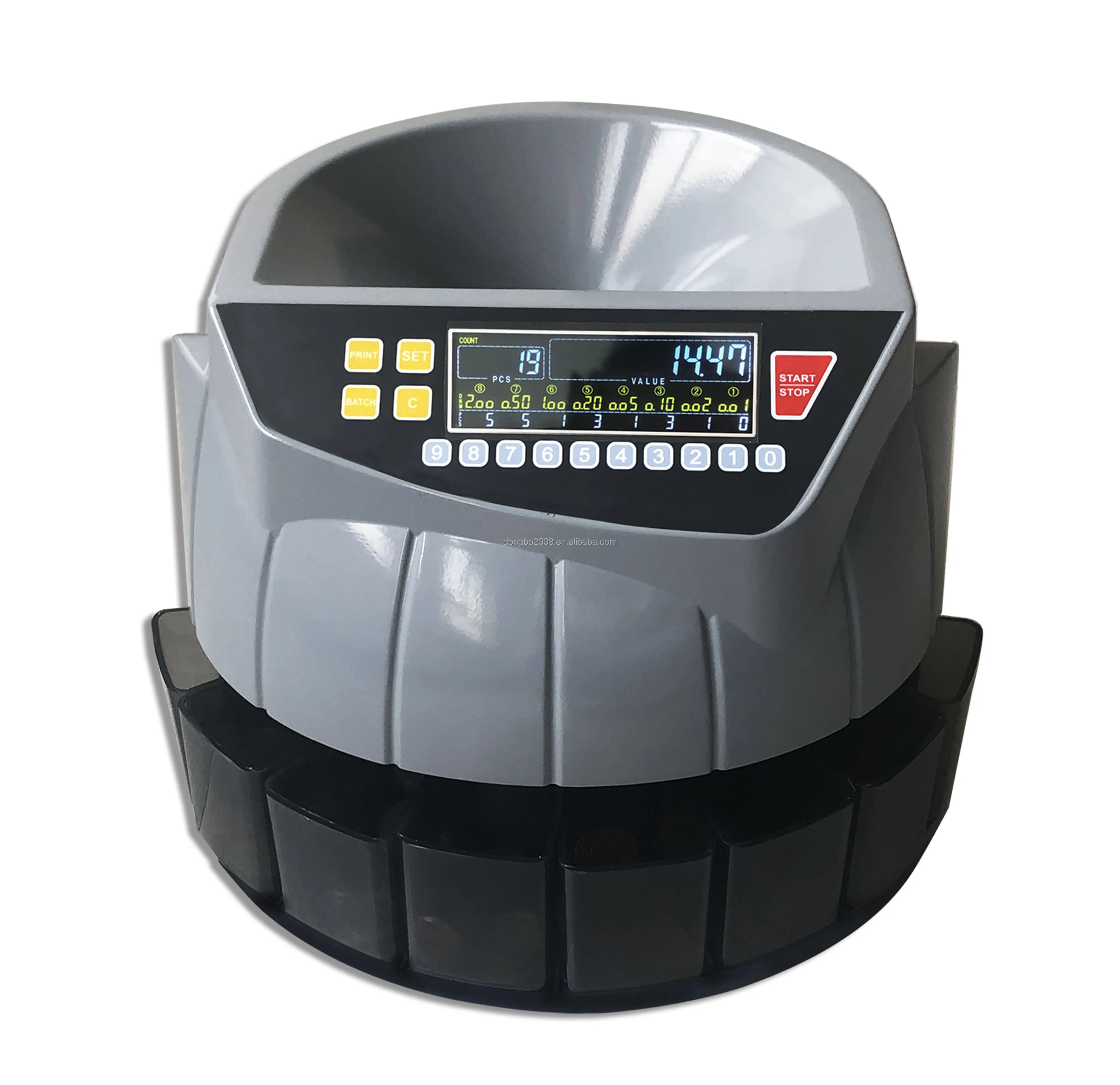 DB380 NEW LCD coin  counter and  coin sorter with coin tubes