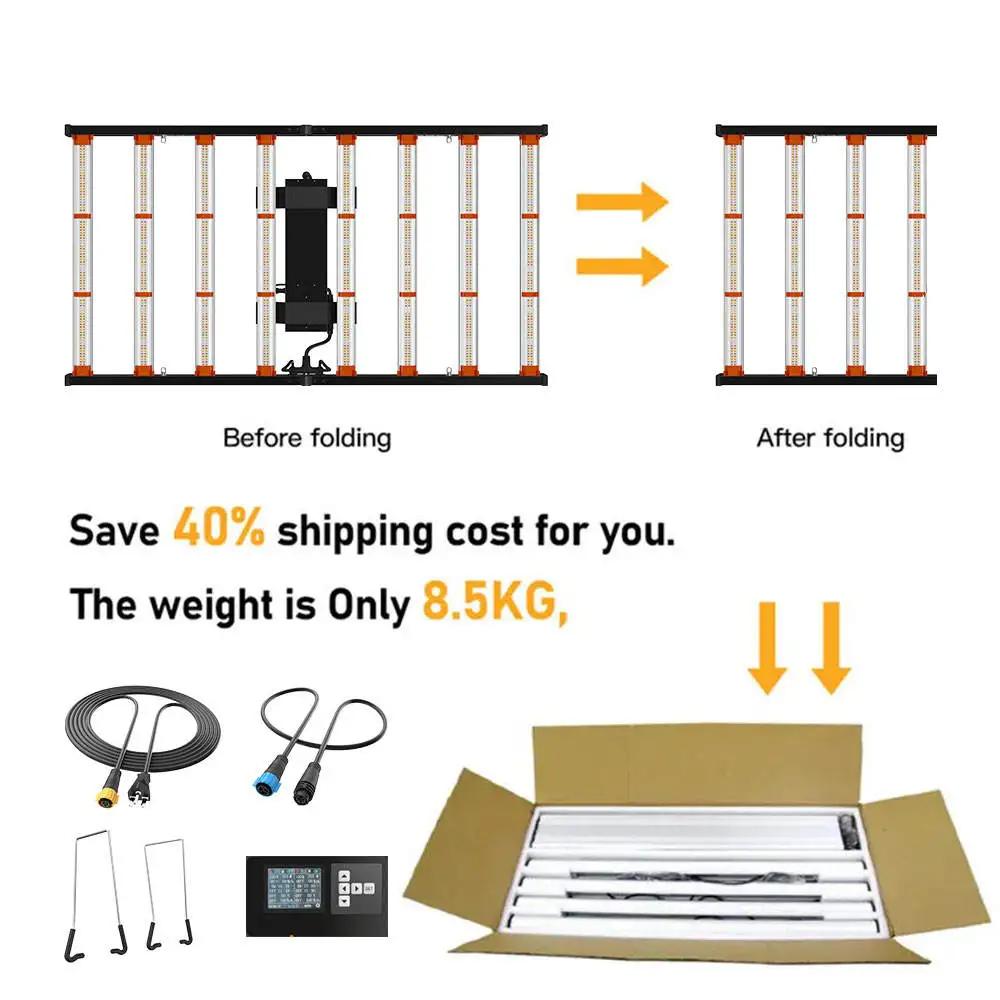 2024 Hydroponic 800w Led Grow Light with lm 281b lm301h Full Spectrum Hydroponic Lamp Led Grow Light Bar