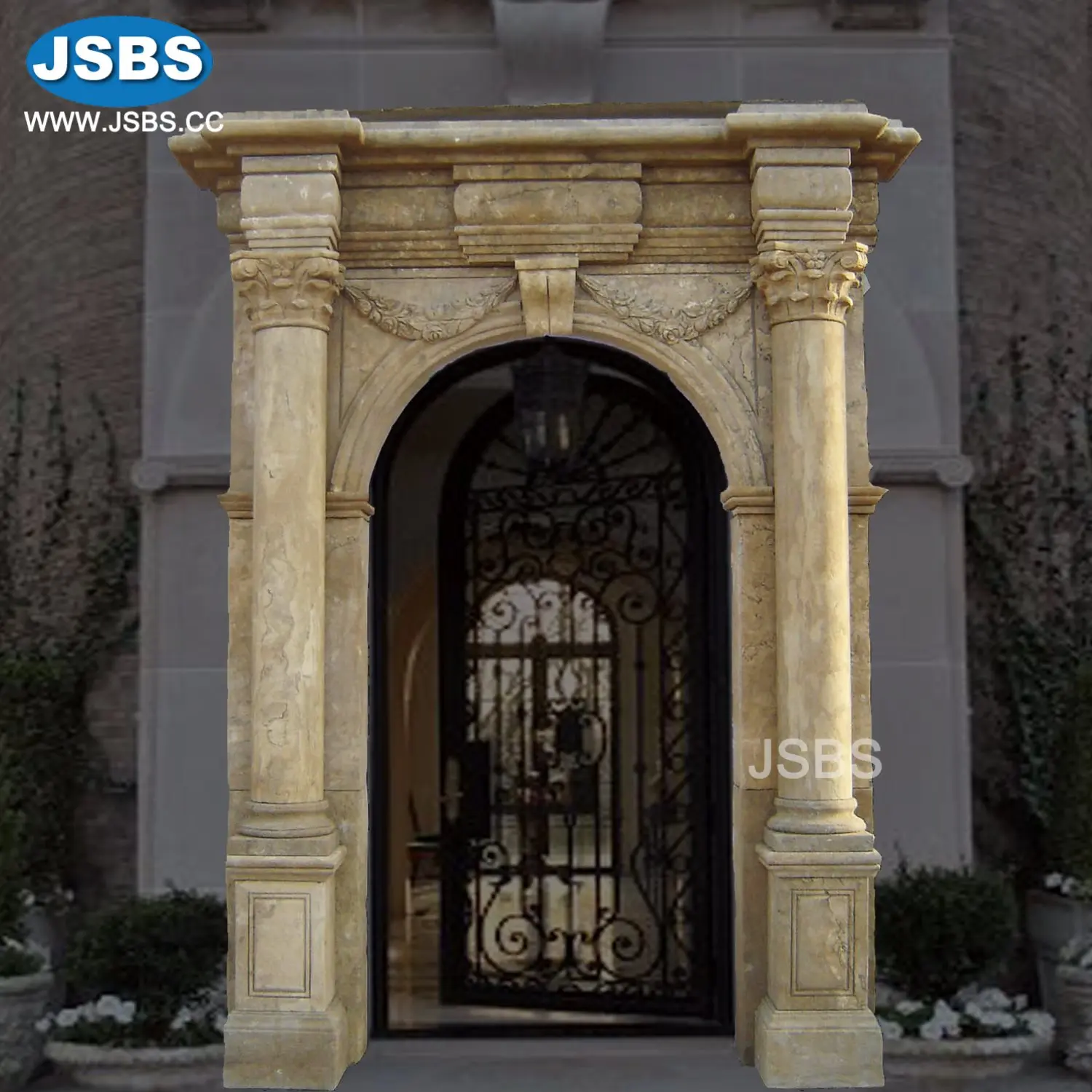 Luxury Decorative Hand Carved Marble Arch Shaped Windows
