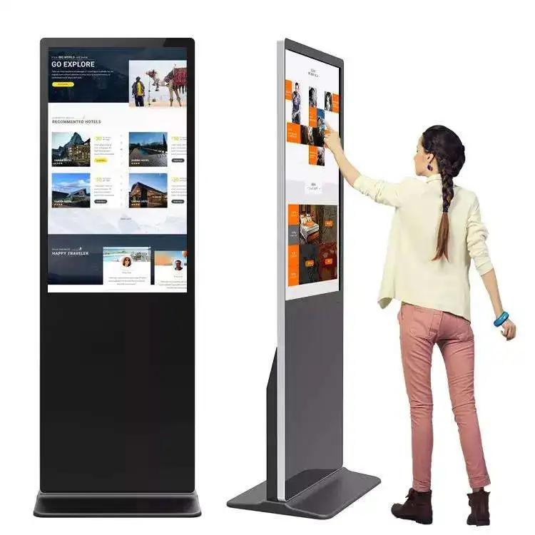 OEM stand Touch screen snap screen murah advertising machine display for affiliate program