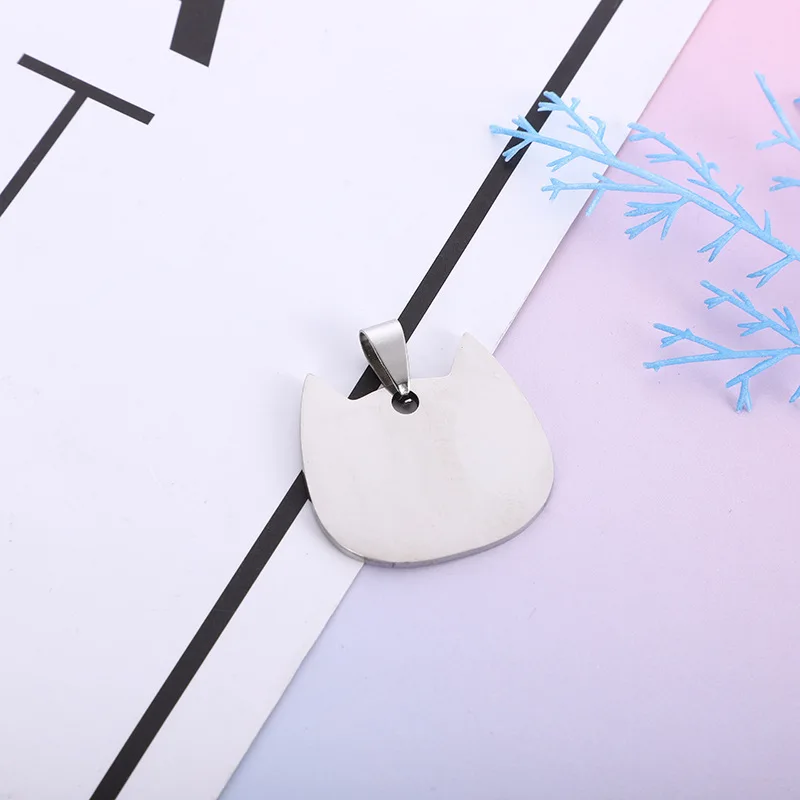 Stainless steel metal tag can be engraved personality electroplating dog brand pet identity card advertising wholesale