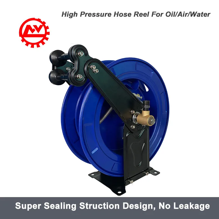 Commercial 3/8' 50FT Multipurpose Heavy Duty Retractable Auto Hose Reel for Water and Oil