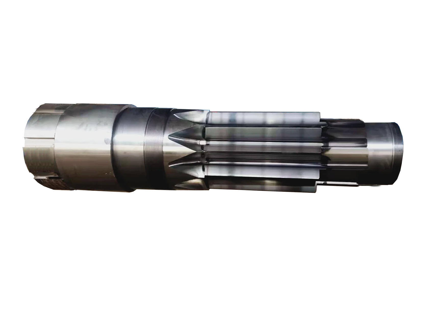 Factory direct 8m CNC horizontal lathe processing large step shaft. Precision 42Crmo forging long shaft. Forging spindle