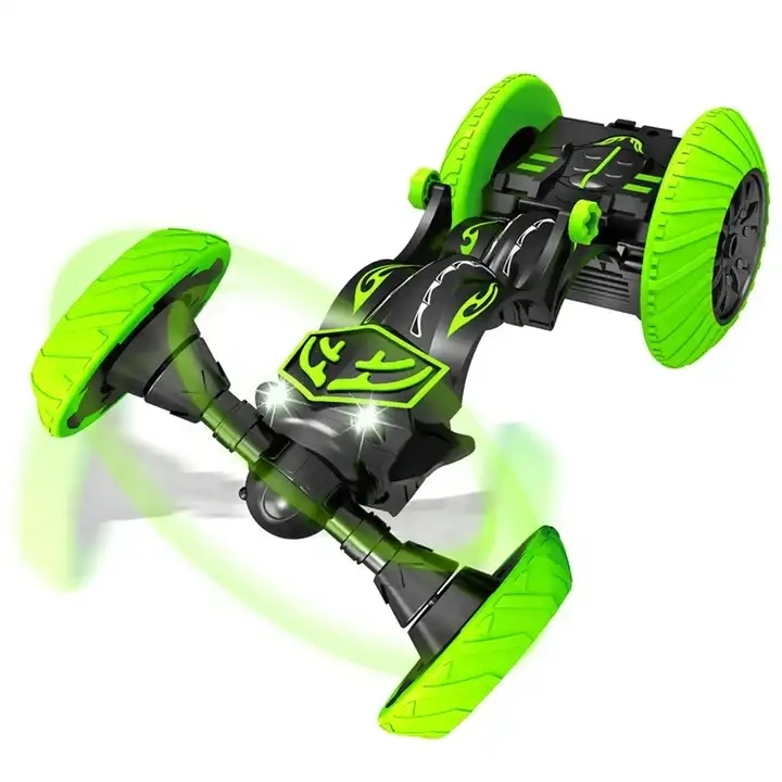 2.4G Wireless R/C Rolling Cars Stretch Out and Draw Back Remote Control Transformation Toy for Boys RC Tumbling Stunt Car