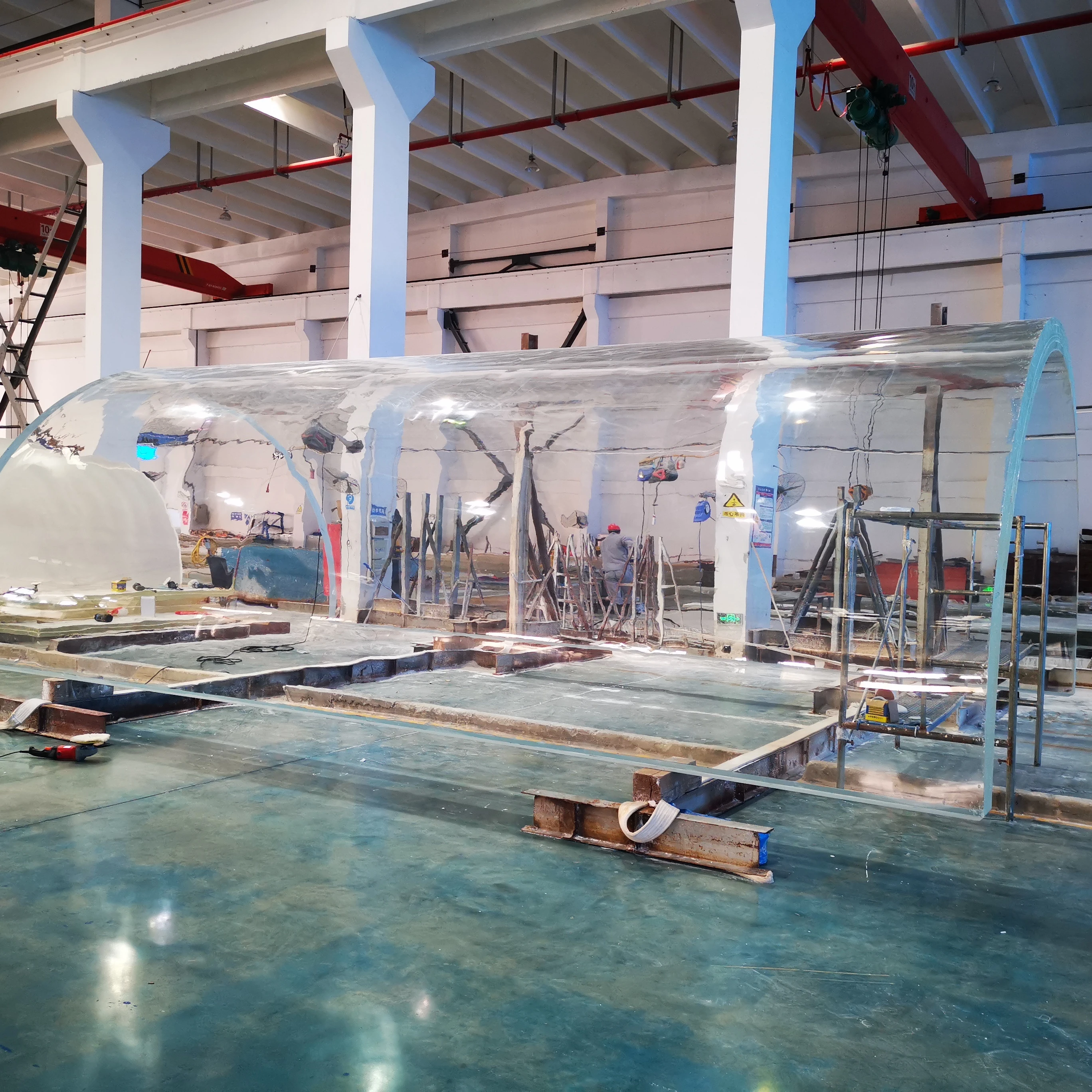 Transparent Underwater Acrylic Tunnel Acrylic Sheet Glass For Aquarium Tunnel