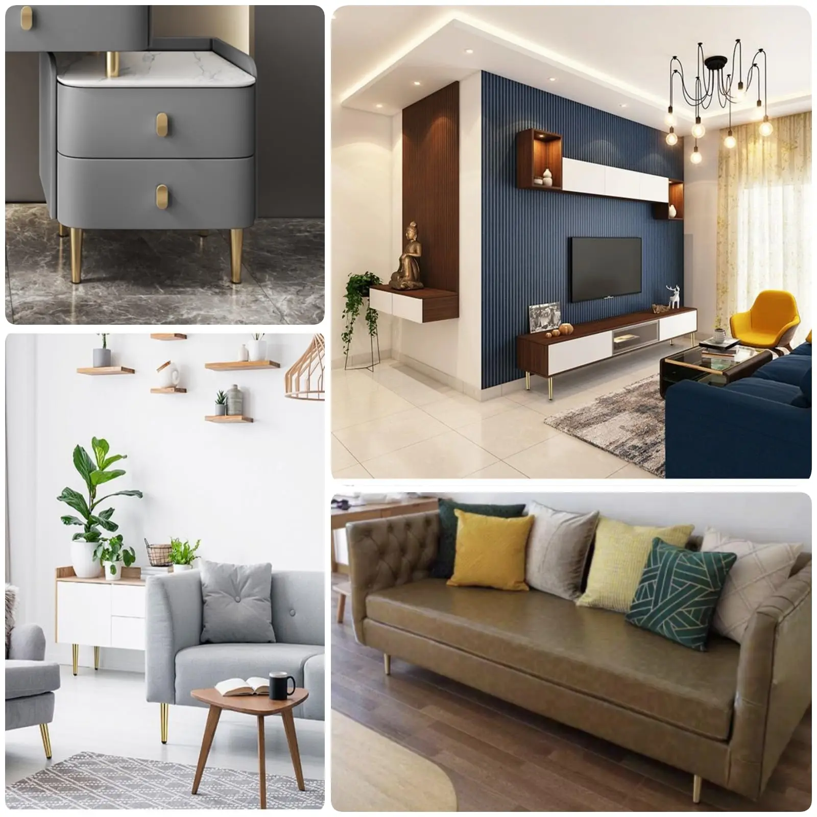 Hot Selling Metal Furniture Legs Golden Sofa Bed Tv Cabinet Coffee Table Legs Decorative Furniture Hardware Accessories