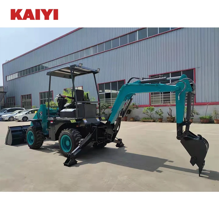 Kaiyi 10-50 engineering construction excavation mini backhoe excavator loader four-wheel drive hydraulic Backhoe loader for