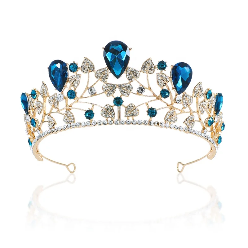 Hot Sales High Quality Women Elegant Multicolor Rhinestone Crowns Wedding tiara