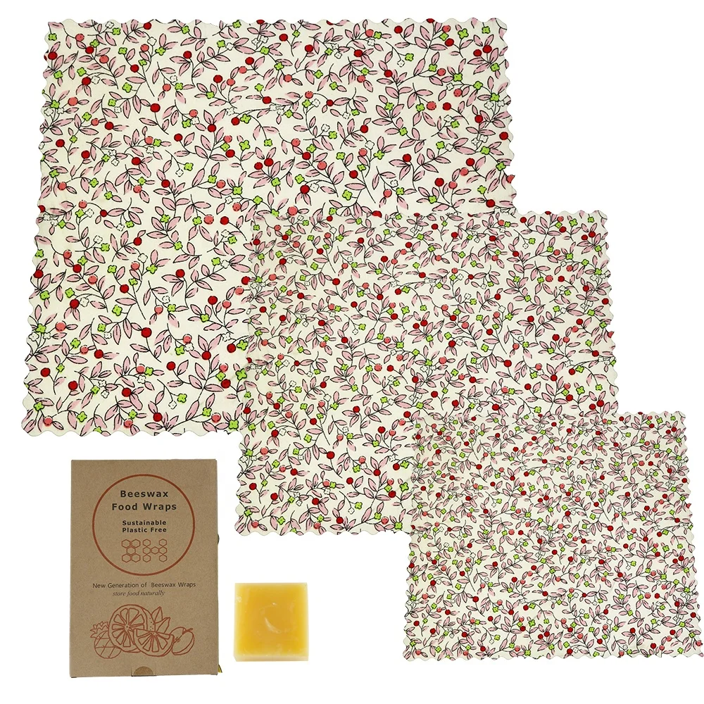 Non Toxic Sustainable Biodegradable Beeswax Food Wraps Natural 100% Hot Selling Beeswax Food Wrap