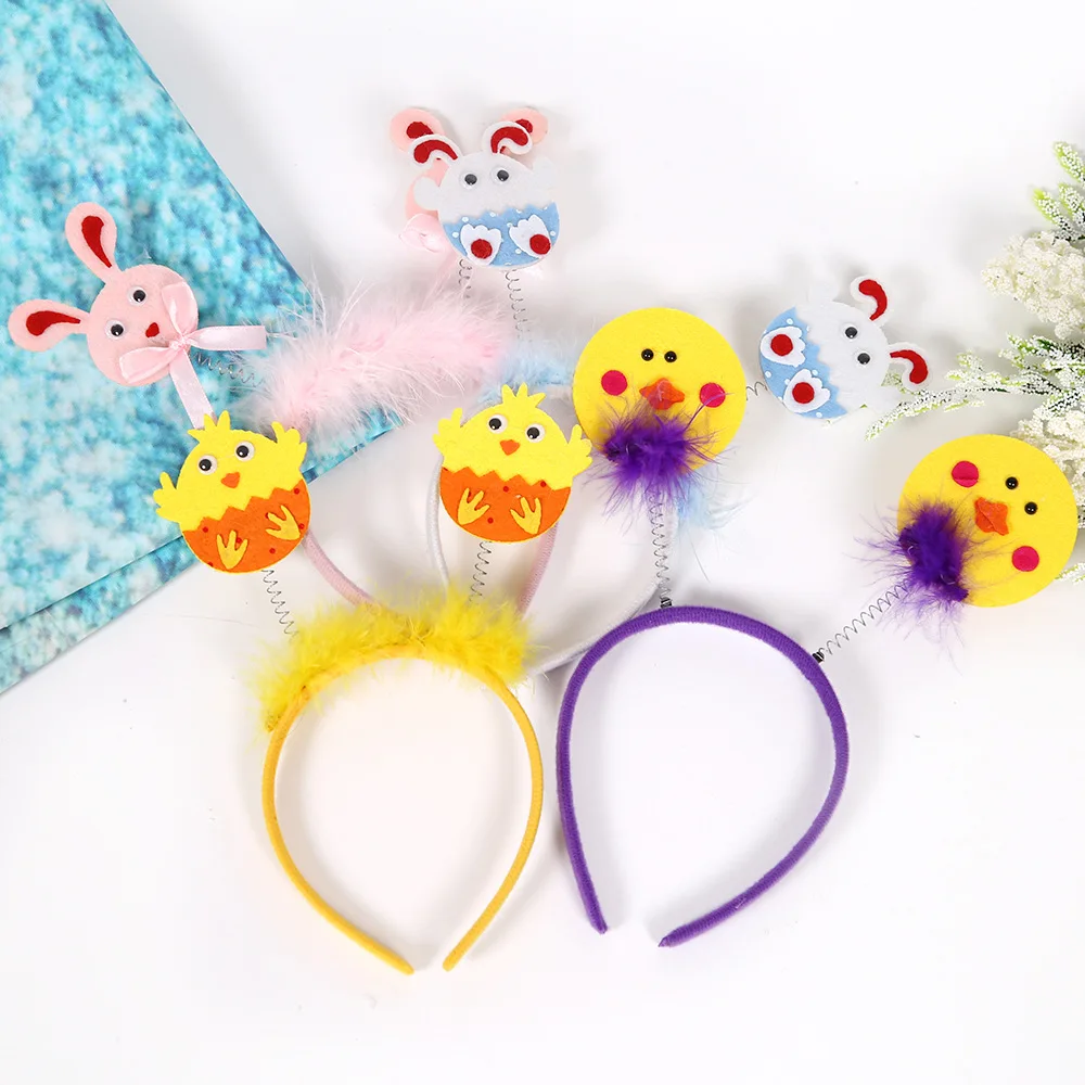 New Design Hot Sell Cheap Price Easter Decorations Hairband Bunny Egg Kids Cute Party Decoration Easter Headband