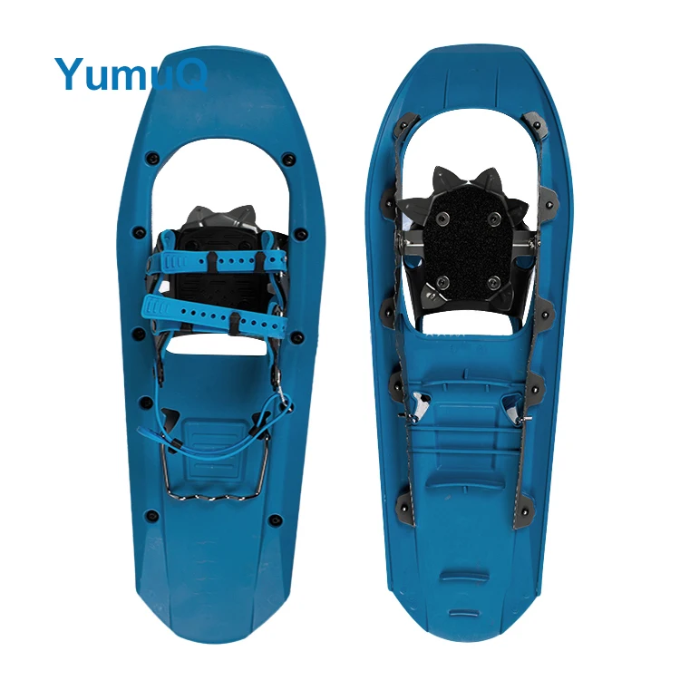 YumuQ China Best Plastic Double Ratchet Binding Snowshoes With Heel Lift Solid Crampons Aluminum Snow Shoes