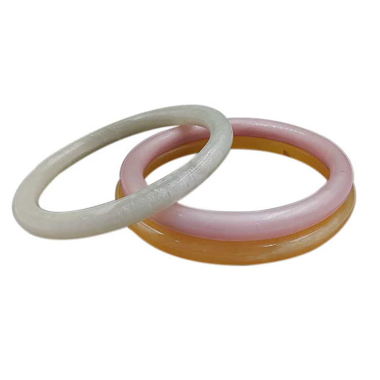 New Design Polyester Material Round Bag Accessories Pearl Resin Handbag Handle For Women Bag