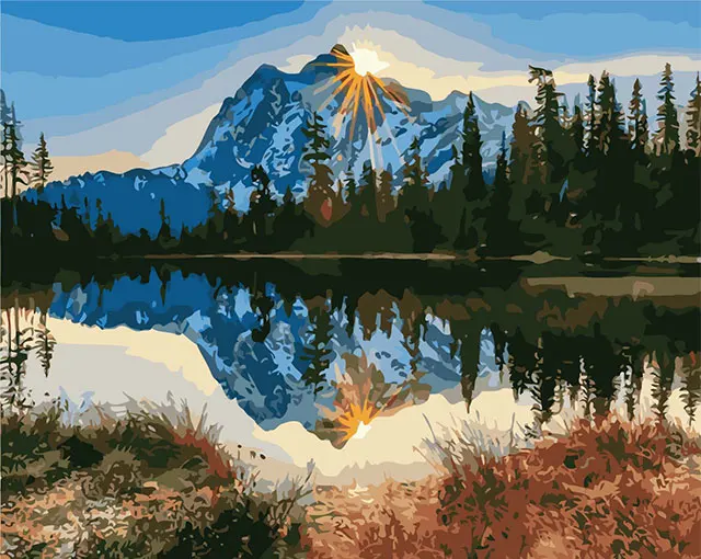 Diy Painting By Numbers Wholesales Scenery Paint By Numbers customize canvas Painting With Frame Custom For Adults