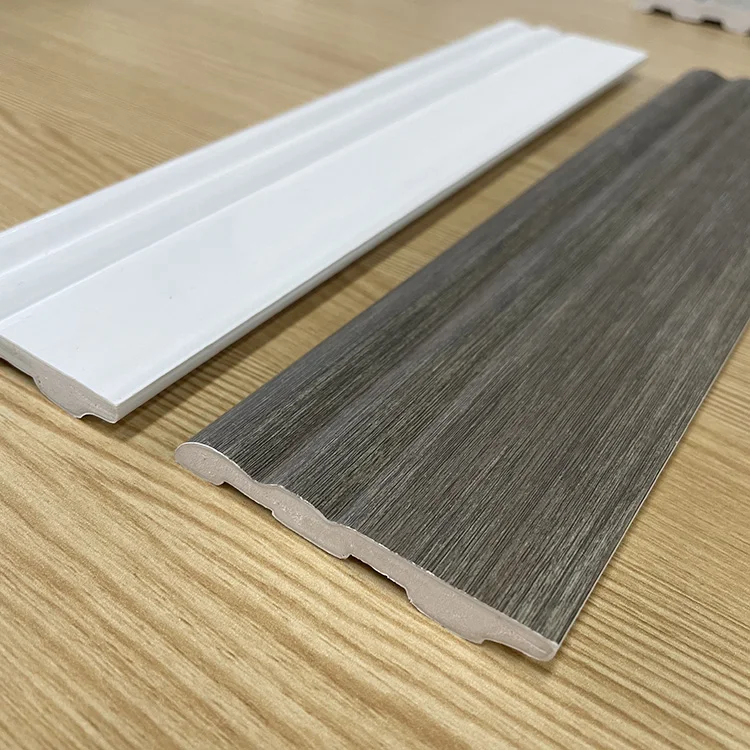 
China Factory Easy Process Skirting Board Modern Wooden Interior Baseboard 