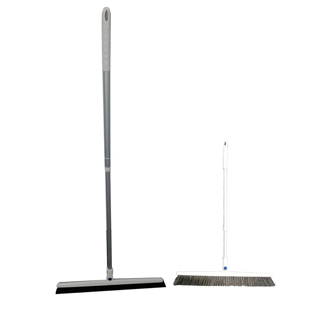 Оптовая продажа щетка из натурального конского волоса с выдвижной ручкой для пола настоящая 10% мягкая щетина метлы