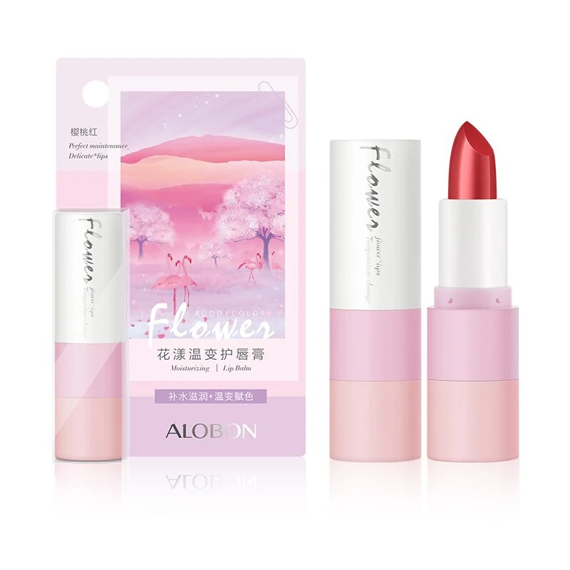 Alobon Warm Long Lasting Hydration 100% Vegan and Gluten Free Tinted Moisturizing Lip Care Lip Balm