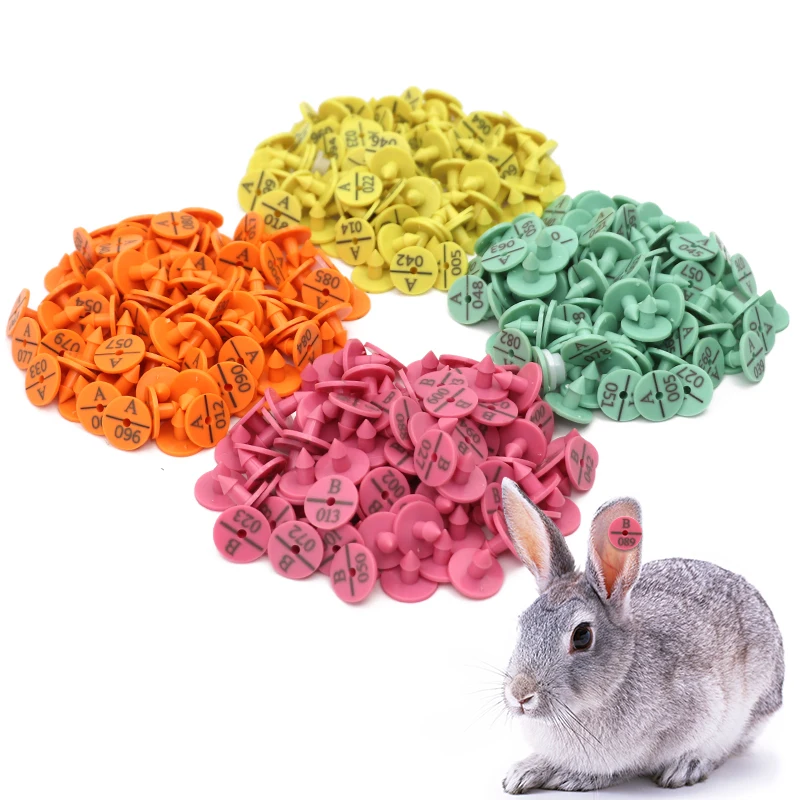 Customizable Colorful Ear Tags for Animals Rabbit Identification Card TPU Laser Printing Rabbit Ear Tags