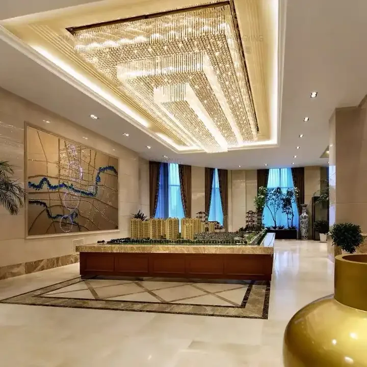 Custom Project big size lustre crystal chandelier hotel luxury Ceiling Lamp lighting modern chandelier luxury for hotel