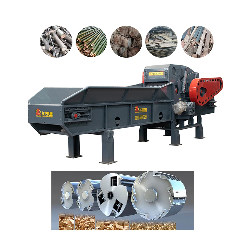 25 Tons hourly Heavy Duty Industrial Crusher Wood Tree Branch chipper crusher hammer mill machine Garden Log Drum Wood Crusher