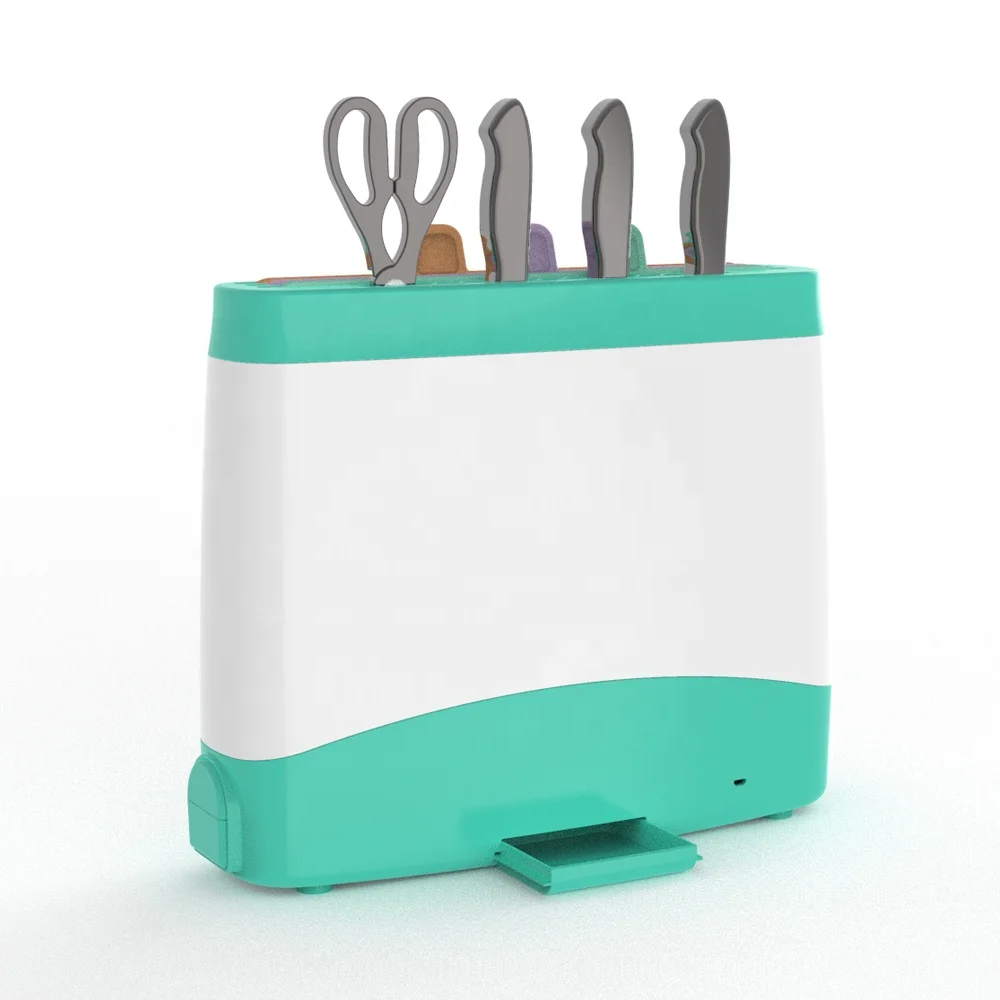
sterilize knife disinfection with hidden sharpener knife block 