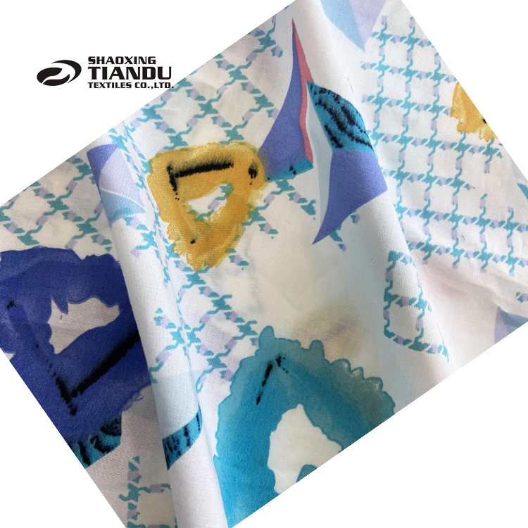 Custom design printed  60*60/90*88 rayon voile fabric for shirt