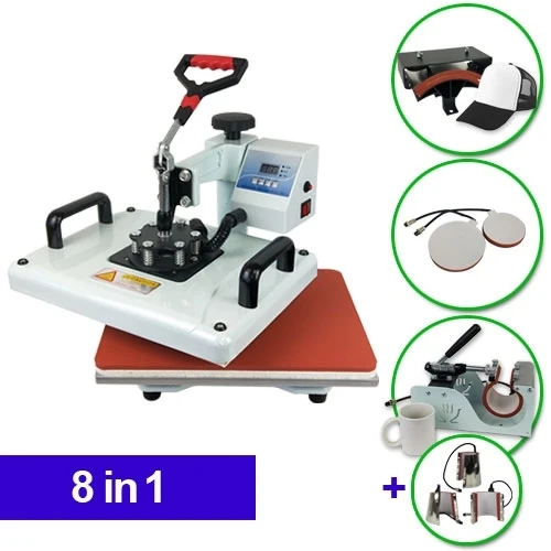 Factory Supply 8 in 1 Small 3d T-shirt Mug Heat Press Machine