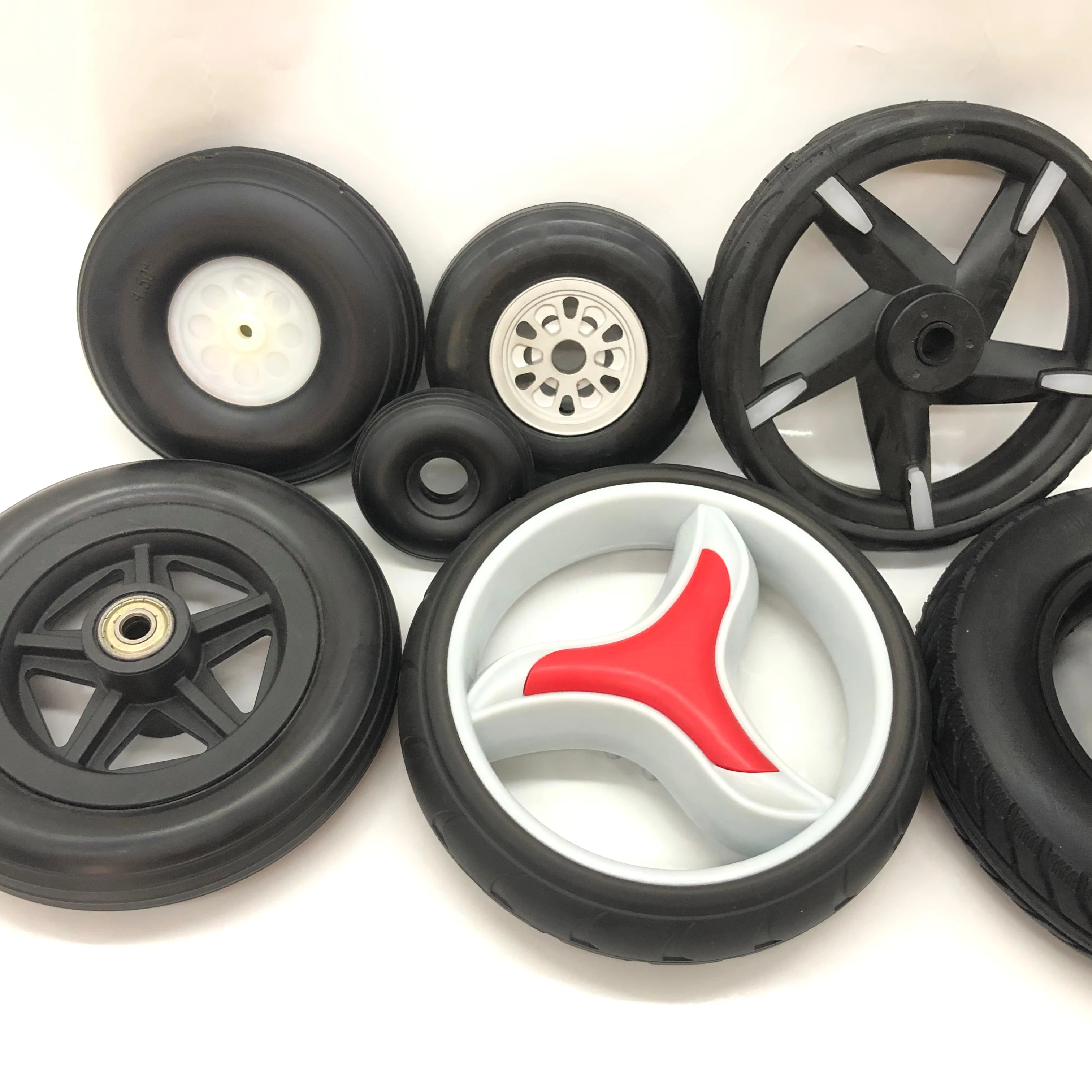 Contemporary promotional Solid PU Foam Wheel, pu foam rubber wheel