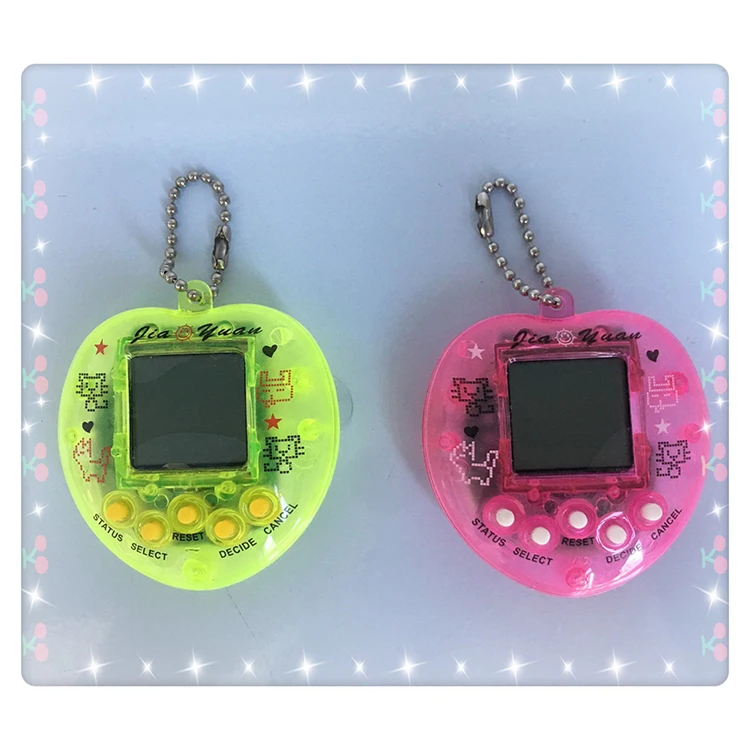 Luxury High Quality Peach Heart Transparent Electronic Nurturing Pet Machine Interactive Mini Virtual Pet Game Machine
