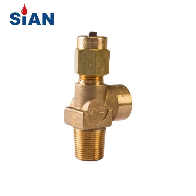 SiAN QF-2D Customization Nitrogen Valves Range Needle Type O2 Air N2 Cylinder Brass Medical Use Oxygen Gas Safety Control Valves